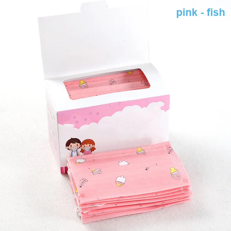 Горячие 50 шт Детские Одноразовые рот маска для лица мультфильм пылезащитный