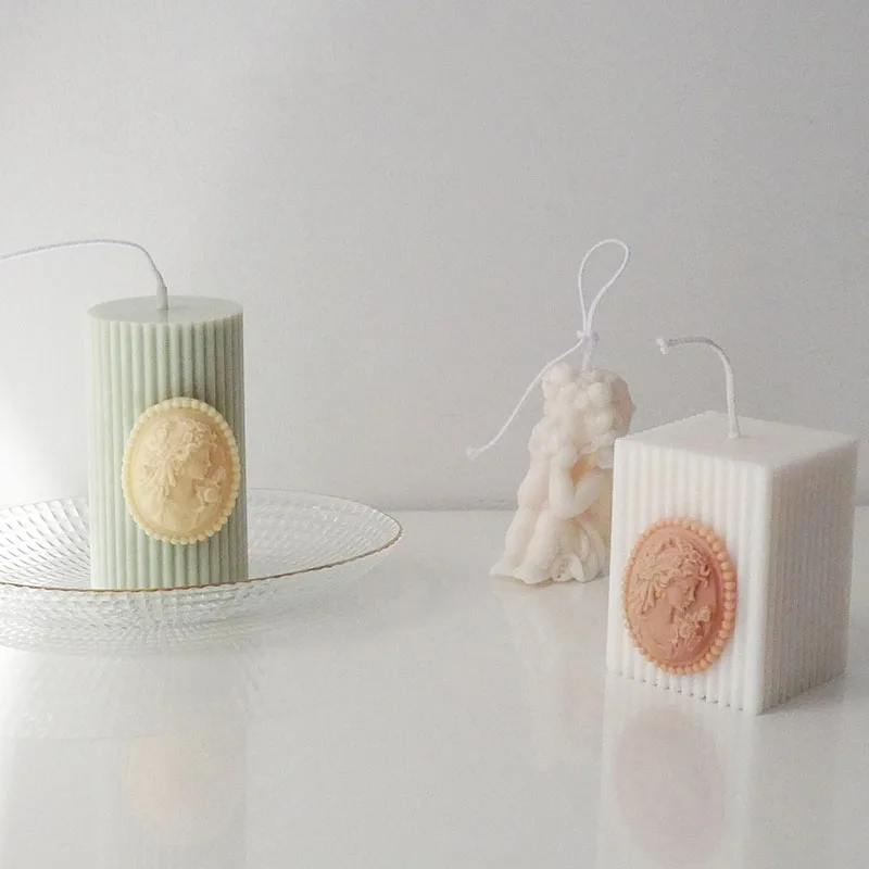 Леди Портрет ароматерапия свечи формы девушка голова фигурка гипс силиконовая