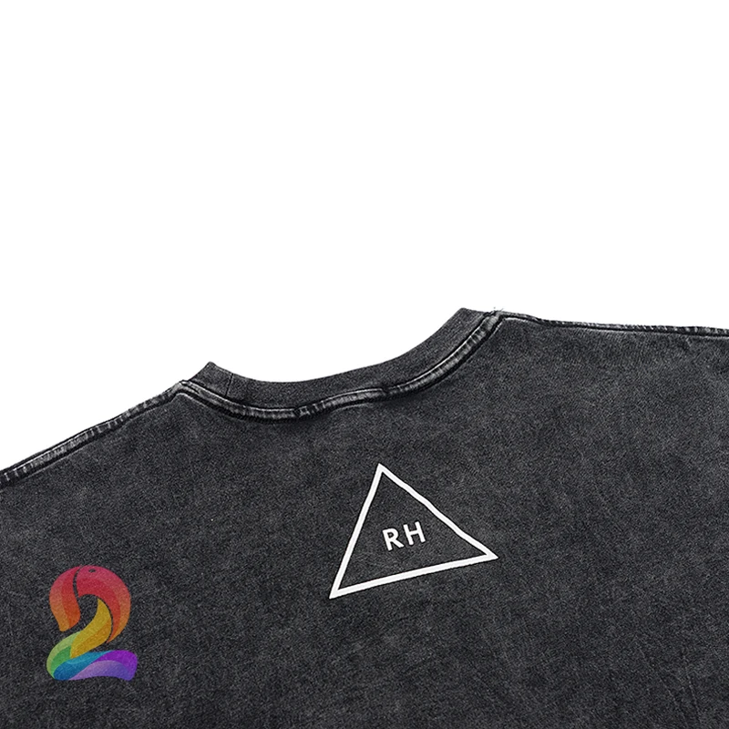 

Rhude T-shirt Men's Women's Clothes High-quality Washed Do Old Short Sleeves Tops Oversize Rhude Vintage Casual Loose Tshirts