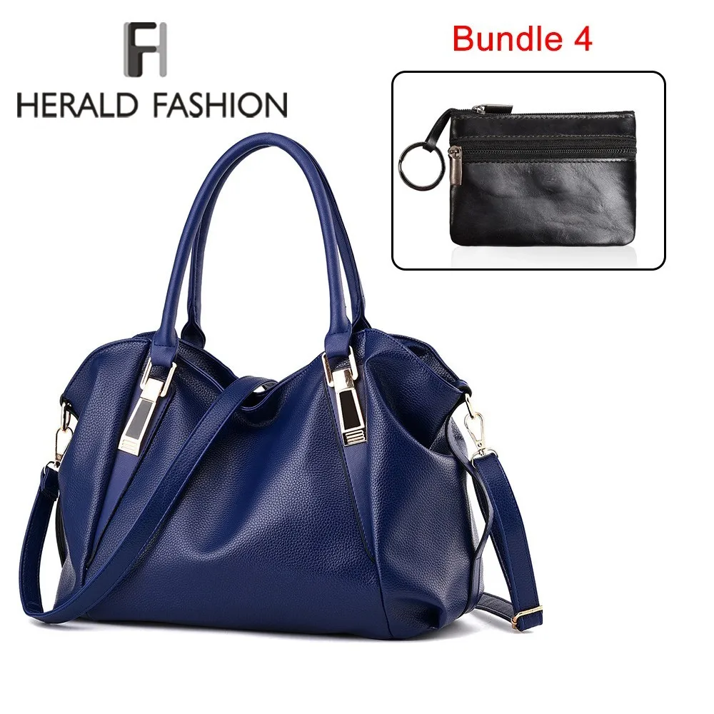 Комплект из 2 сумок Herald Fashion для женщин кожаная сумка с мини-кошельком