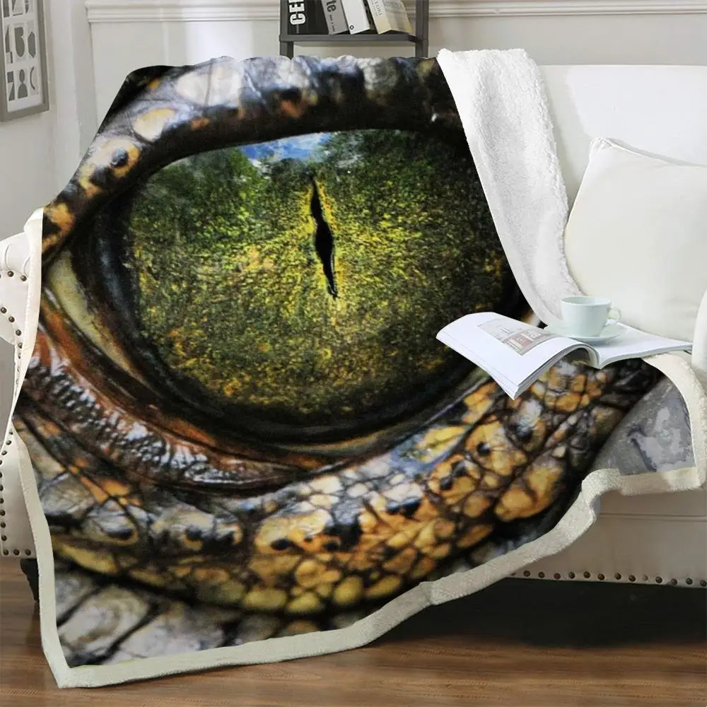 

NKNK Brank Crocodile Blankets Animal Thin Quilt Eye Bedspread For Bed Harajuku Blankets For Beds Sherpa Blanket Fashion