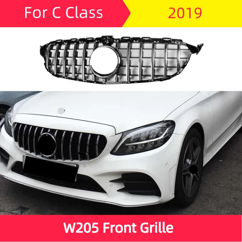 GT Передняя решетка для mercedes W205 подходит для C Class C180 C260 C300 Решетка переднего бампера amg GT R СТИЛЬ ABS не подходит c63