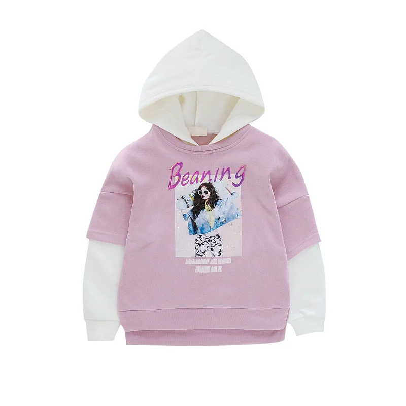 

Girls who dress cuhk children's coat spring 2021 sets new han edition brim children long sleeve T-shirt girl
