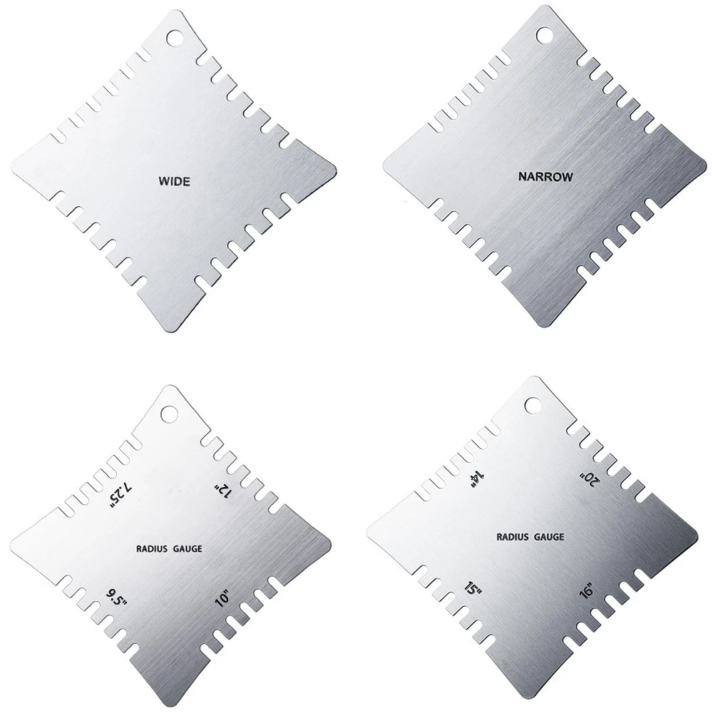 

4pcs Guitar Notched Radius Gauges Set Guitars Fingerboard Measuring Tools Musical Instrument Accessory