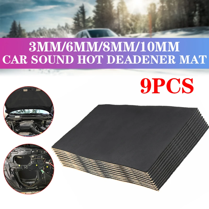 

Car Sound Hot Deadener Mat Noise Proof Bonnet Insulation Deadening Hood Engine Heat Foam Cotton Sticker