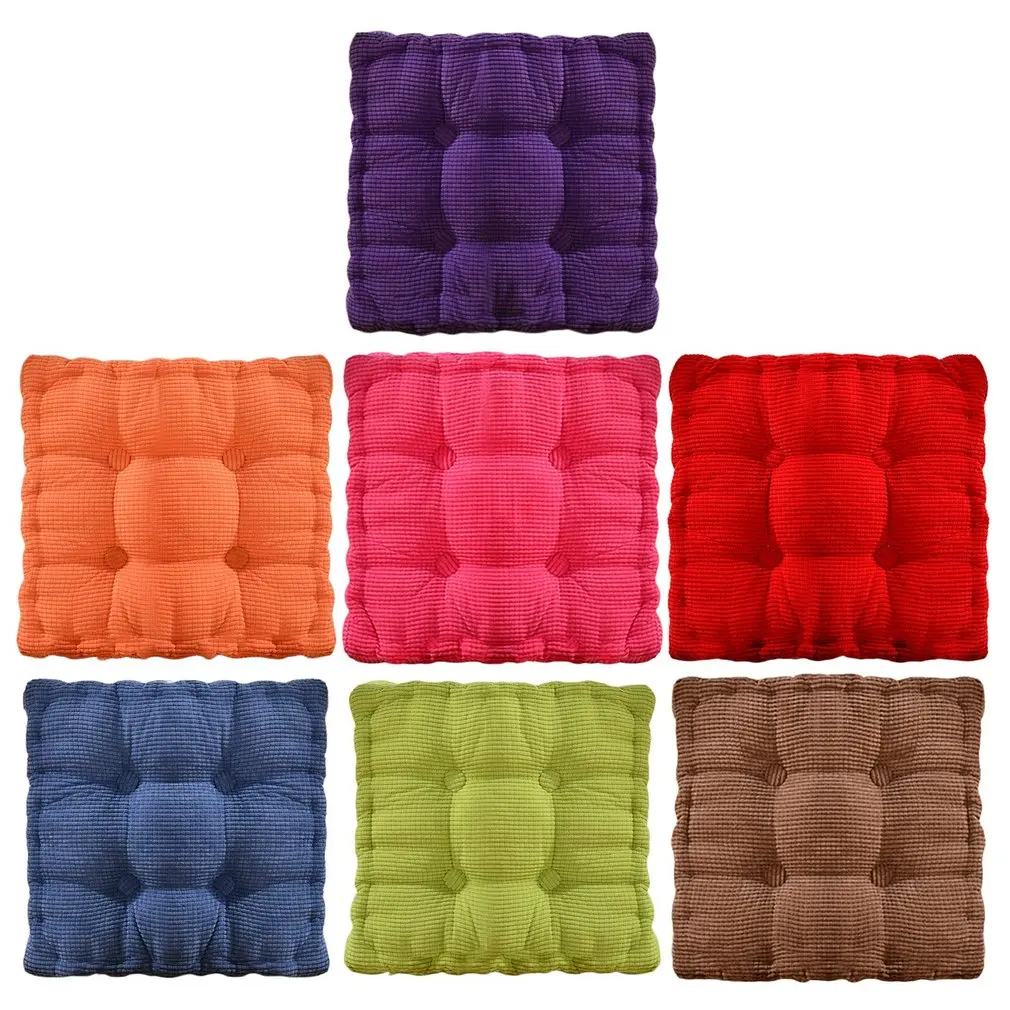 Новая кукурузная одноцветная подушка для обеденного стула квадратная