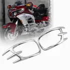 Мотоциклетная хромированная зеркальная накладка на заднюю панель, решетки для передней сигнальной фары для Honda GL1800 GOLDWING GL 1800 2001-2011