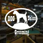 Салон для ухода за собакой стены Стикеры винил Дизайн интерьера наклейки окна Щенок Pet Shop знак съемные настенные фрески узор обои A253