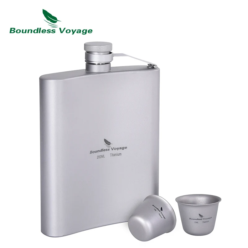 Титановая фляжка для сакэ Boundless Voyage Набор чашек активного отдыха кемпинга