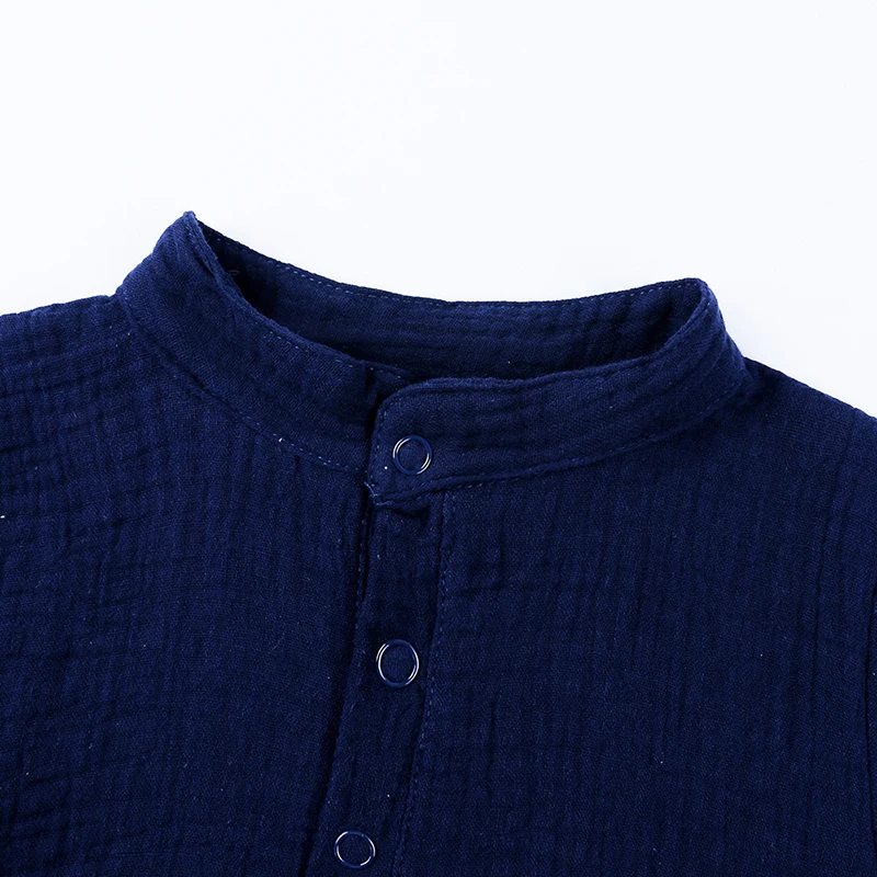 Летние комбинезоны с круглым вырезом для новорожденных девочек и мальчиков