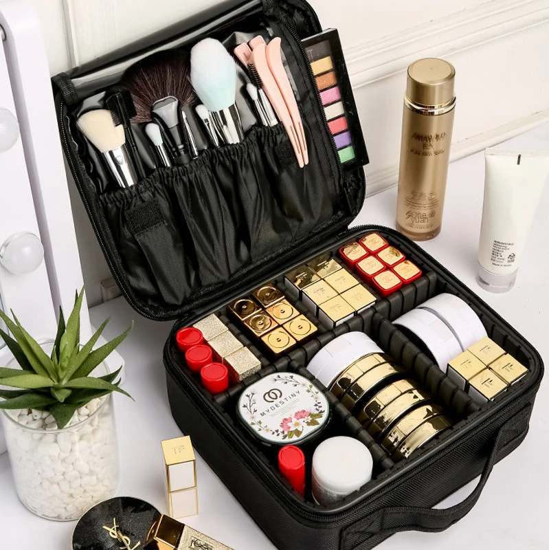 

NEW Women Portable Beautician Pouch Bags Travel Organizer Beauty Case Storage Bag For Makeup Bag New Professional Makeup Case