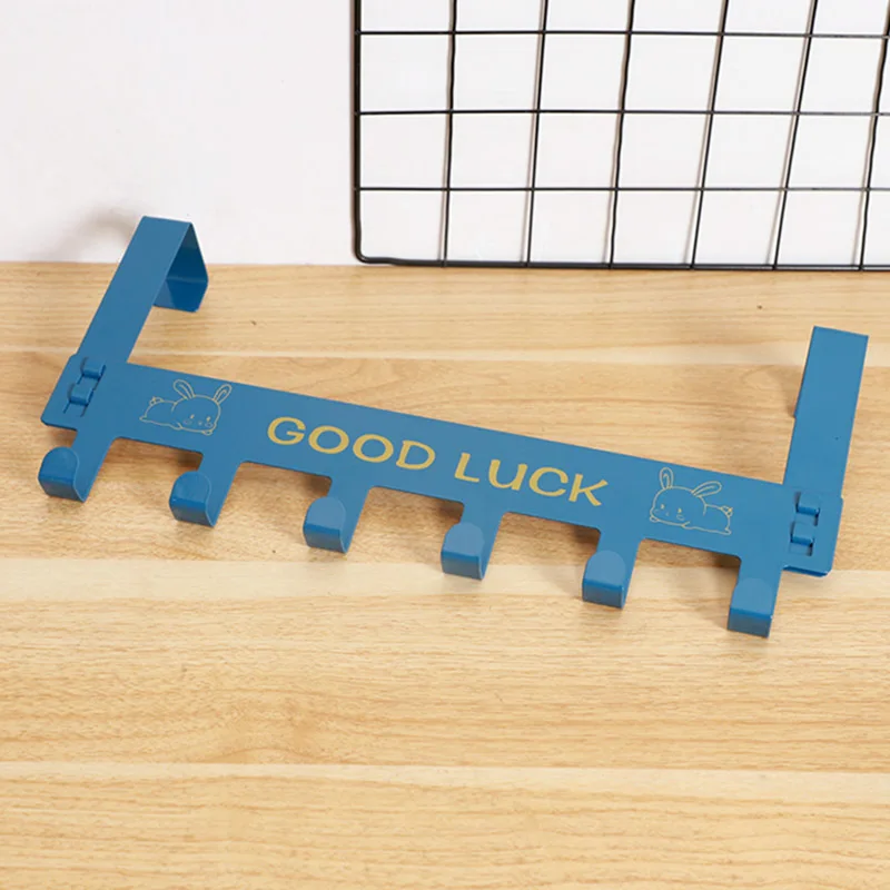 

Creative door back hook coat storage hook door back nail-free load-bearing wrought iron hook simple room hook coat storage