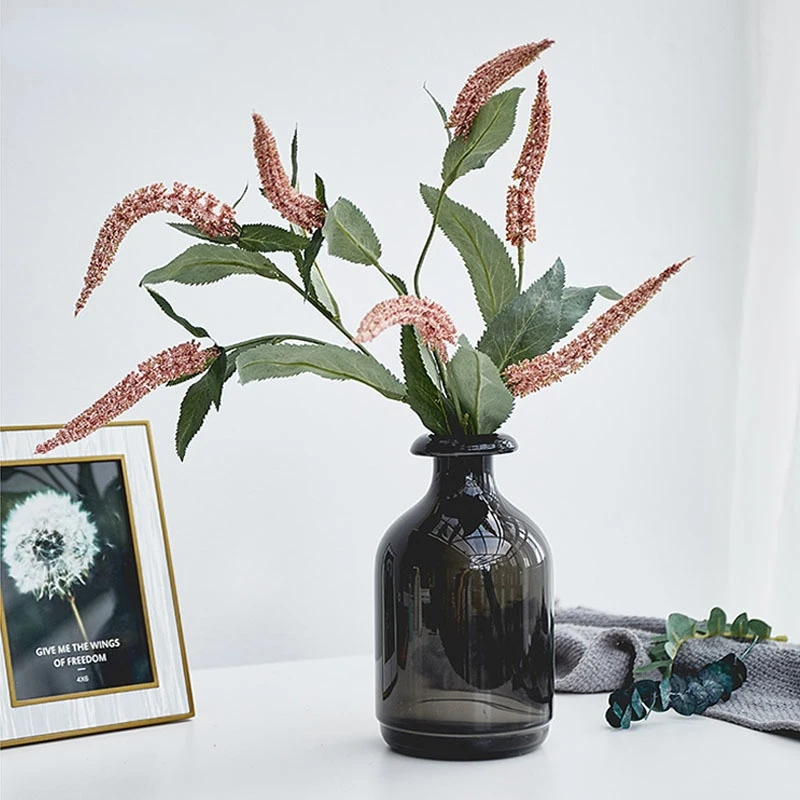 

Nordic Simple Glass Vase Terrarium Flowers Vases Home Decor Plant Pots Decorative Ornaments Living Room Decoration Accessories