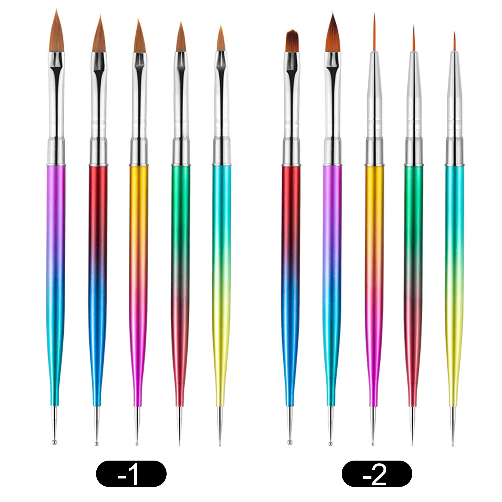 

5PCS Nail Liner Pen Kit for Drawing Lines Details Stripes Portable Nail Brushes with Different Sizes Nail Tool