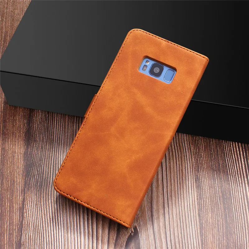 Кожаный чехол книжка для Samsung Galaxy S8 бумажник с подставкой телефона etui Note 10 S9 S10 Plus