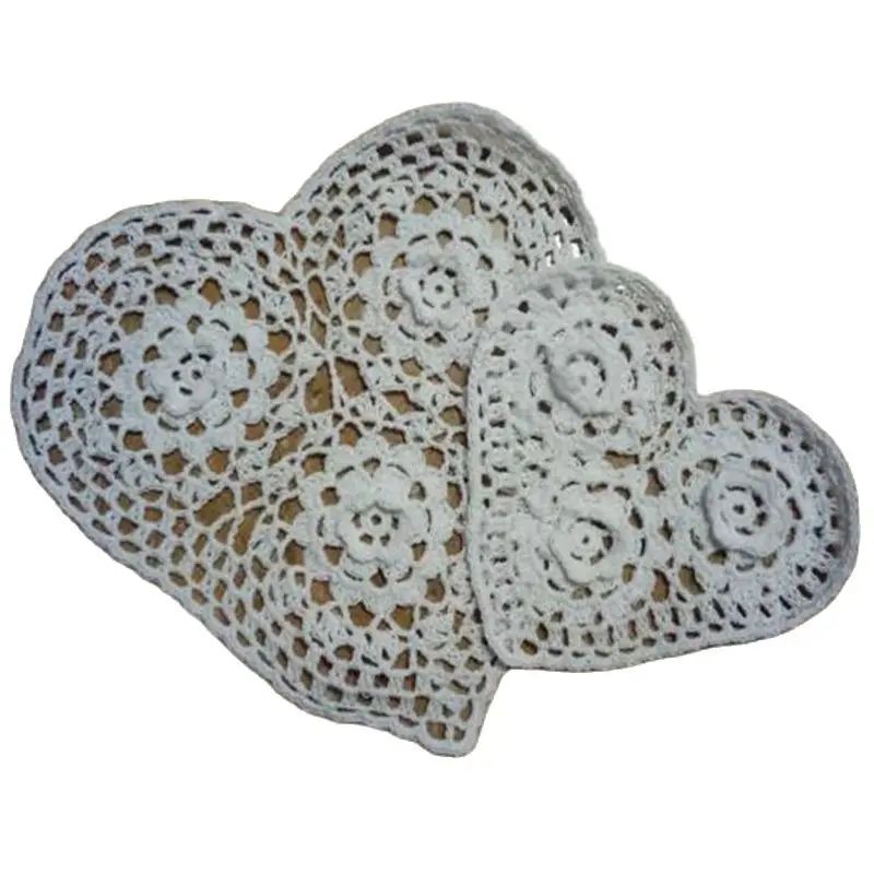 Новинка хлопковая Подставка под чашку в форме сердца подставка кружку кухонный