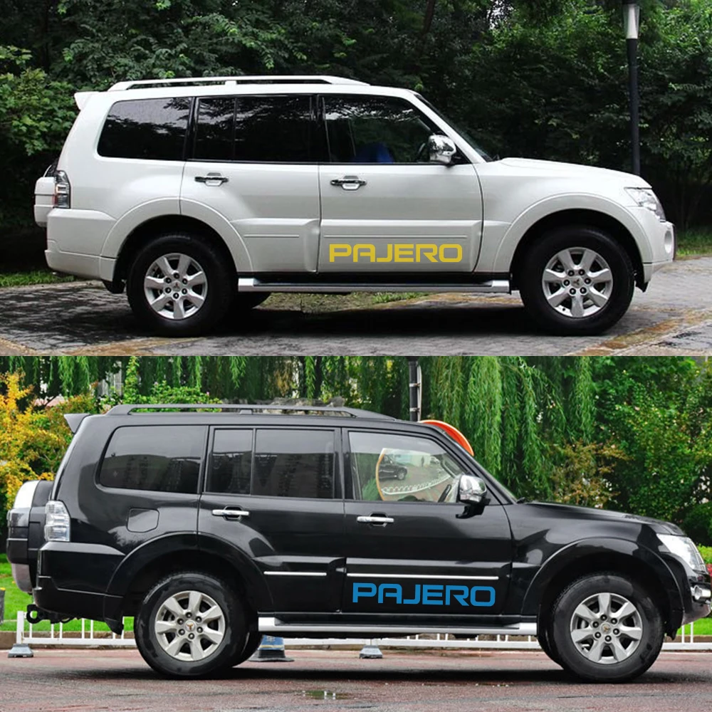 Наклейки на двери автомобиля 2 шт. виниловые наклейки сделай сам для Mitsubishi Pajero