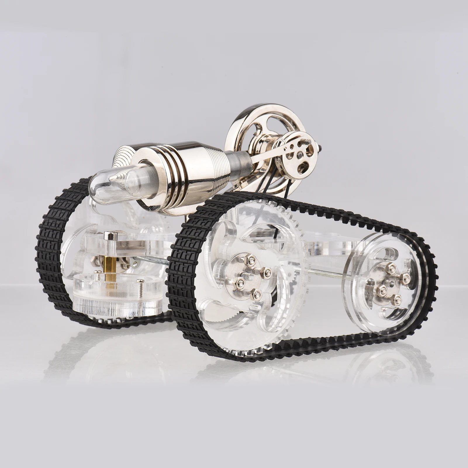 Stirling Engine Kit Electricity Generator Hot Air Crawler Tank Motor Model Physical with Flywheel Design |