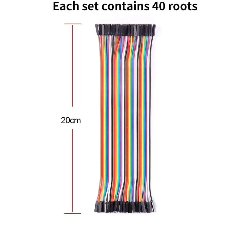 

20cm 40x Dupont Wire Adapter Cables Female To Female Connector Sets 20mm Equipment A2V4