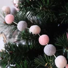 Pompom de feltro de l de bolinhas de cor nrdica meninos meninas crianas crianas parede do quarto mobilirio domstico bonito decoraes de sala de estar decoraes de adolescentes feriado festa de aniversrio DIY