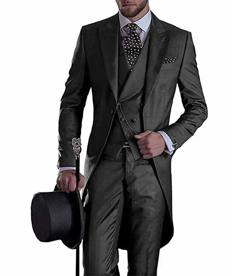 [XZ04] мужской красивый свадебный фрак костюмы для жениха винтажный смокинг