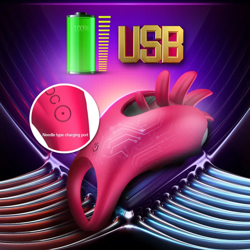 1 шт. вибратор вибрирующее кольцо секс-игрушка продукт для взрослых USB зарядка
