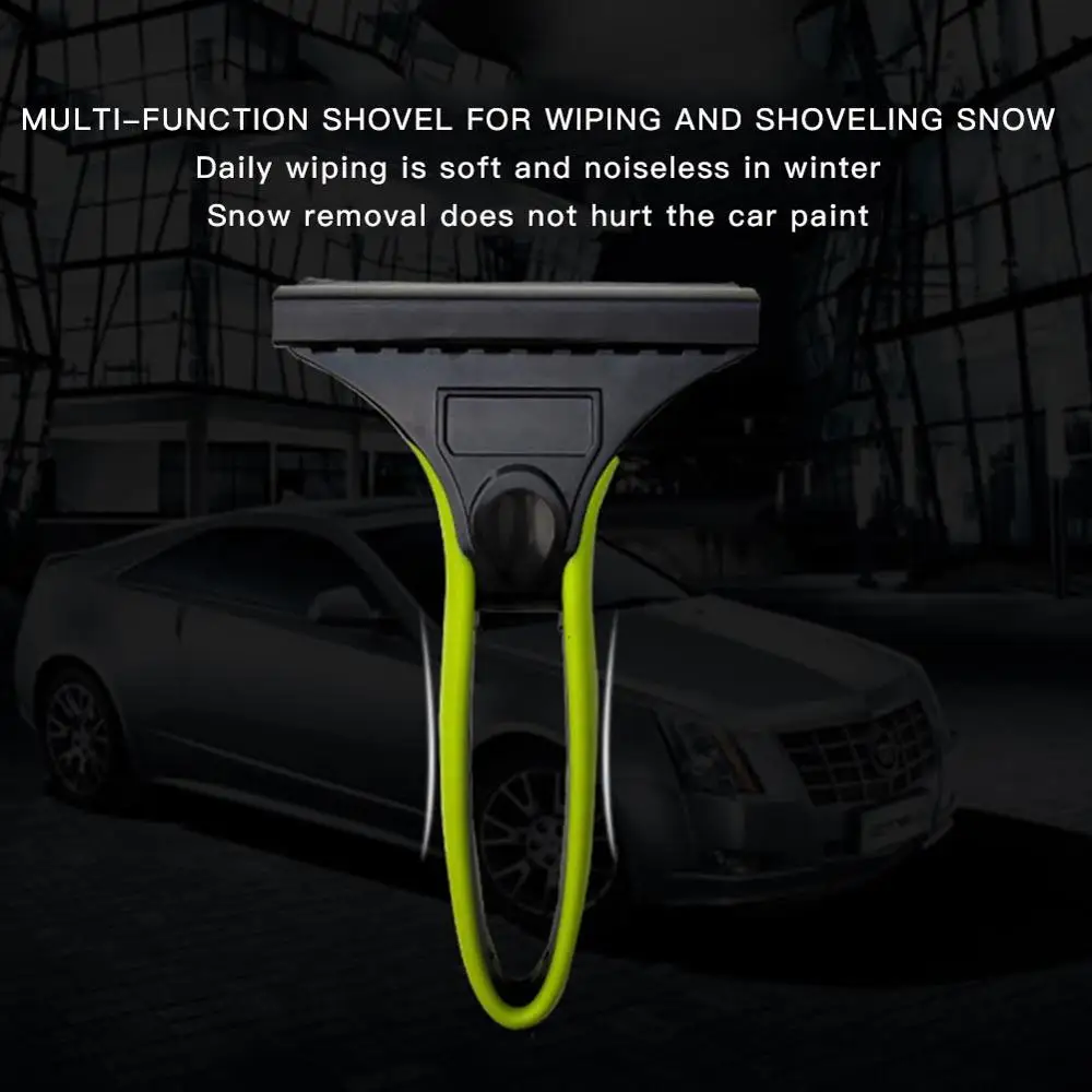 

2-in-1 Car Ice Scraper PVC Snow Ice Remover Winter Car De-icing Tool Ice Remover Frost Broom Cleaner