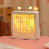 creative 3d paper carving lights led table lamp girls bedroom usb night lights christmas art decoration lamp birthday gifts