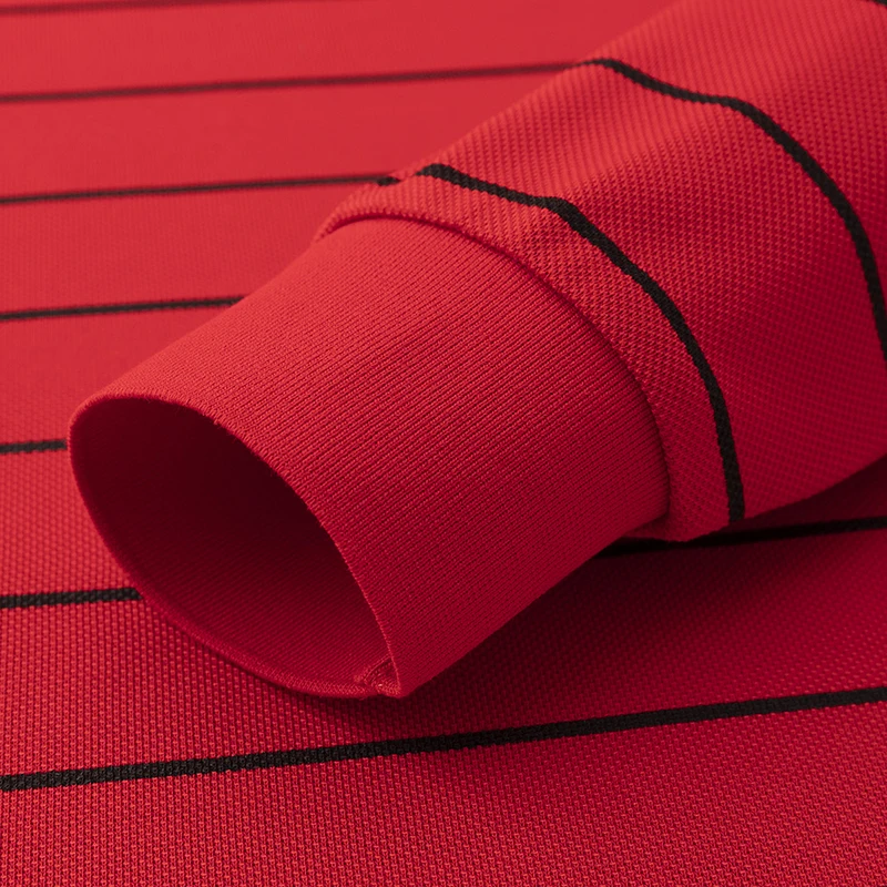 Высокое качество 3D вышивка поло рубашка для мужчин 100% хлопок в полоску 2019 Новое