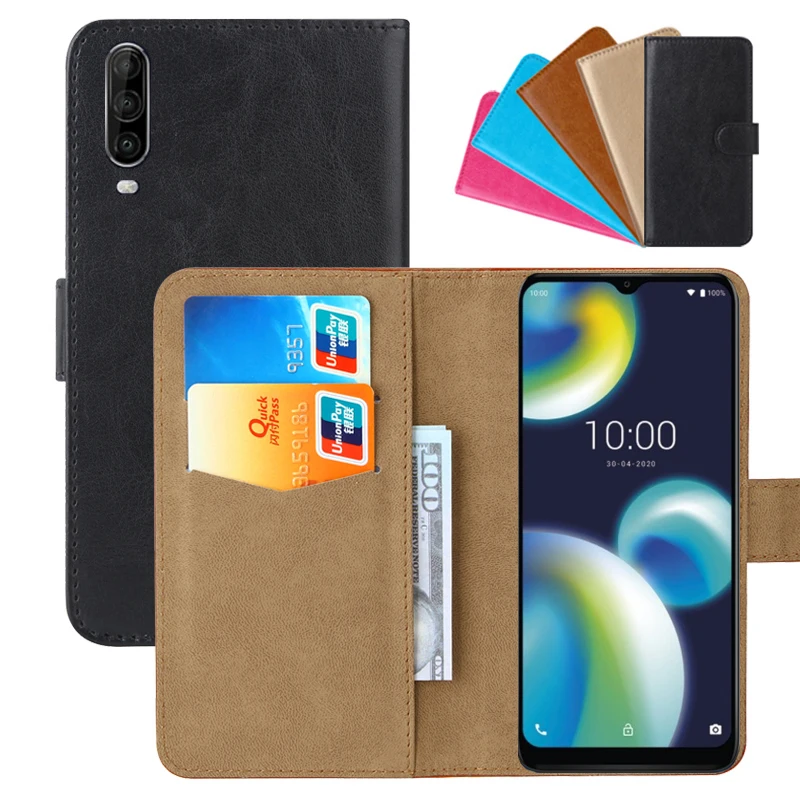 Роскошный чехол кошелек для Wiko View4 Lite из искусственной кожи в стиле ретро флип с