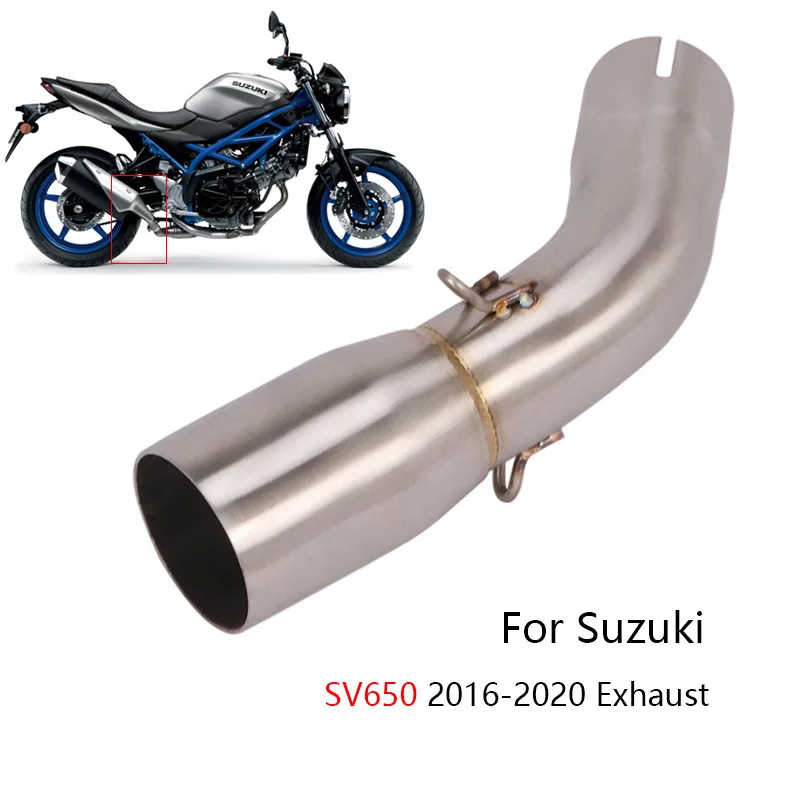 

Middle Pipe for Suzuki SV650 2016-2020 Motorcycle Exhaust Pipe Stainless Steel Mid Link Pipe Slip On 51mm Mufflers Reserve Cat