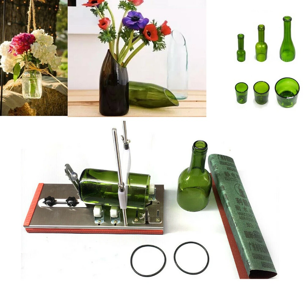

Glass Bottle Cutter Cutting Tool Five Wheel Adjustable Smooth Durable Machine Cup Beer Lamp DIY Recycle Wine Multifunctional