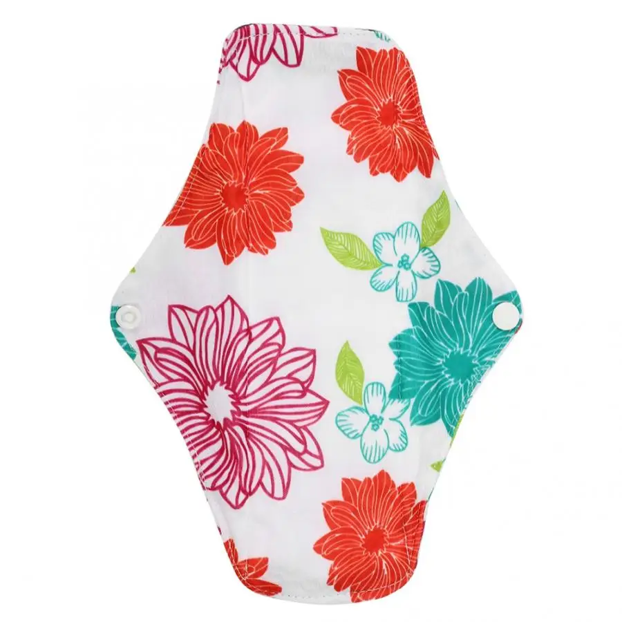 Female Hygiene Product 5 Pcs Women Reusable Bamboo Charcoal Menstrual Pad Washable Sanitary Cloth Panty Liner | Красота и здоровье