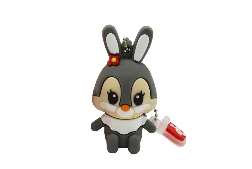 TEXT ME 64 Гб usb флеш-накопитель usb 2,0 4 ГБ 8 ГБ 16 ГБ 32 ГБ флеш-накопитель милый серый розовый модель кролик