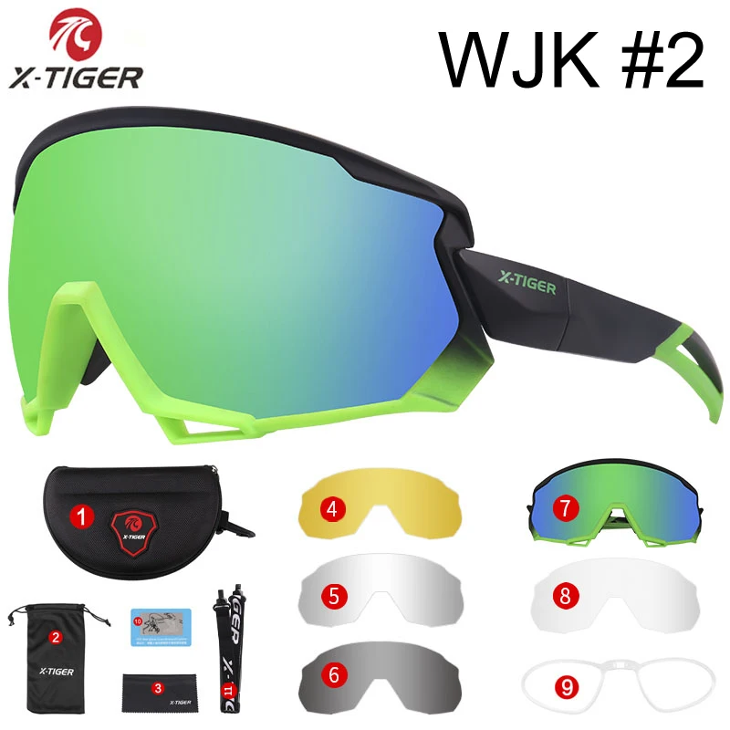 Colors 02 X-TIGER Wind Cycling Glasses 5 Lens Polarized Outdoor Sport Bicycle Glasses MTB Mountain Bike Sunglasses Goggles Cycling Eyewear - Цвет: Colors 02