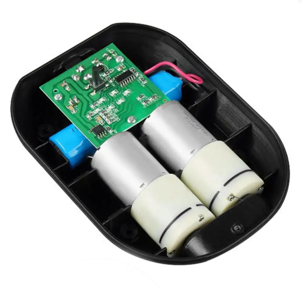 Водяной насос аквариумный кислородный AC/DC двухмоторный бесшумный портативный