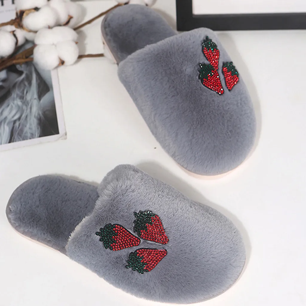 Женские мягкие плюшевые домашние тапочки повседневные тапки на плоской подошве