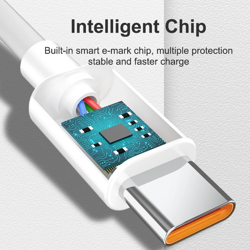 6.5A USB Type C Super Fast Charging Cable 65W 50W 6A Power Charger Wire Line for OPPO VOOC 2.0 Reno 4 5 6 Ace 2 Data Phone Cabo