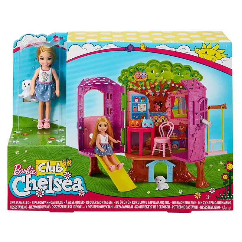 

Original Barbie Doll House Club Chelsea Toys for Girls School Life Toy for Children Barbie Feeding Pony Baby Gril Dolls Paly Set