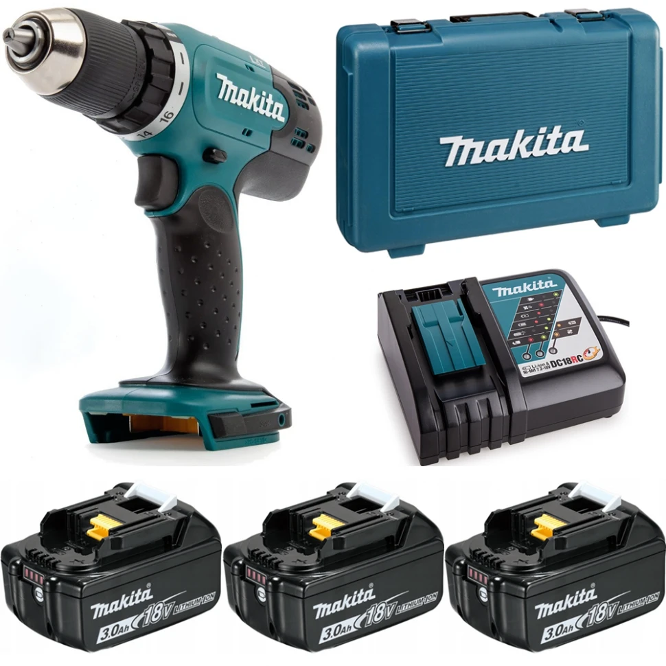 Дрель-шуруповерт аккумуляторная Makita DDF453 18В - Li-ion | Инструменты