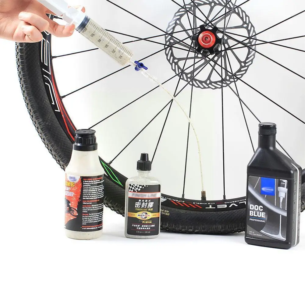 

Bicycle Tubeless Tire Liquid Injection Tool Bike Tire Rubber Injector For Mtb Sealant Kit 60ml Bicycle Syringe Hose Tubeles