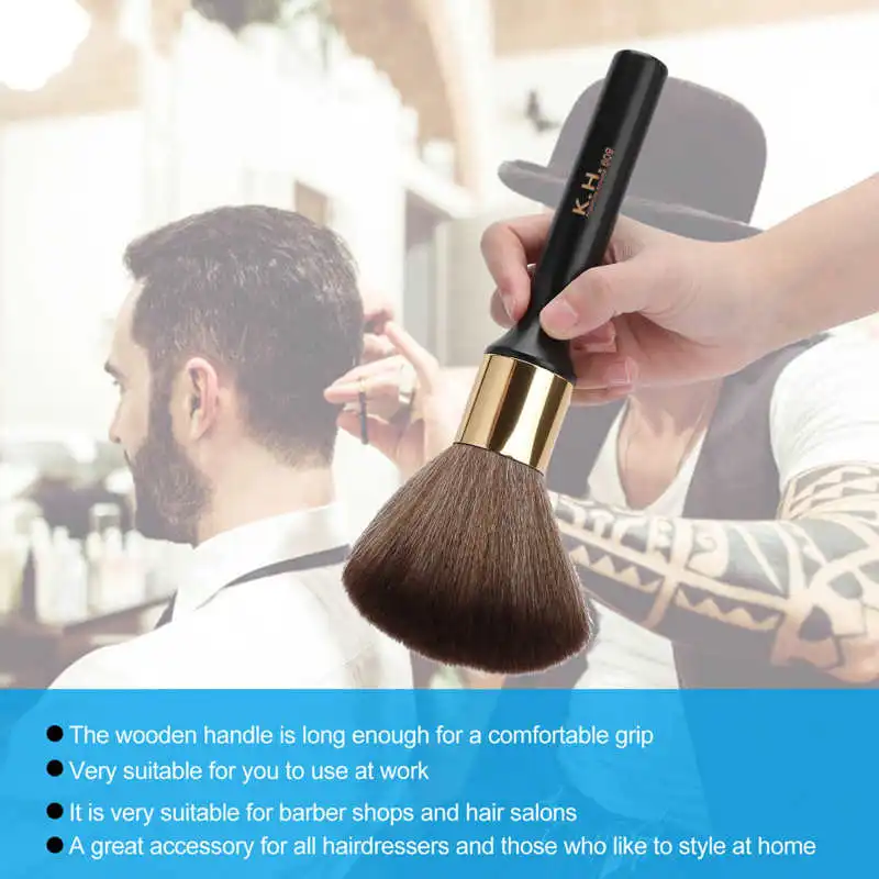 

Professional Soft Neck Face Duster Brushes Barbershop Hair Clean Beard Hair Brush Salon Hair Cutting Hairdressing Styling Tool