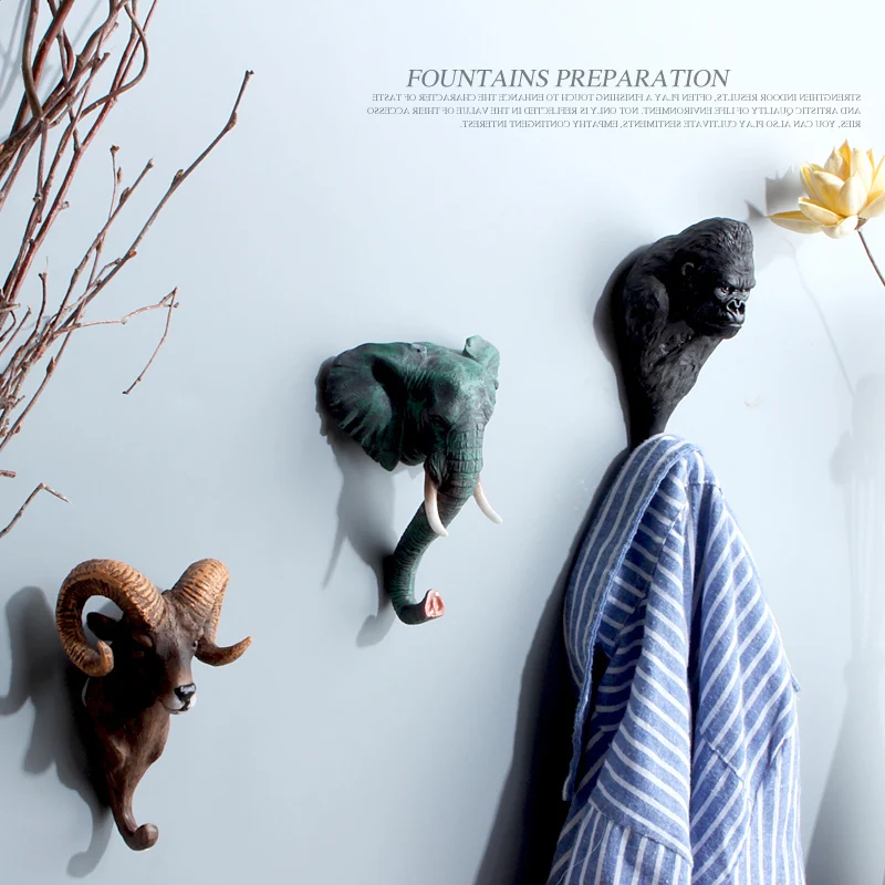 Европейский ретро кафе бар настенный крючок для хранения смолы трехмерные