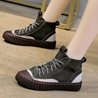 womens canvas shoes casual sneakers winter warm plush boots 2021 fashion retro high top shoes soft women running shoes flats