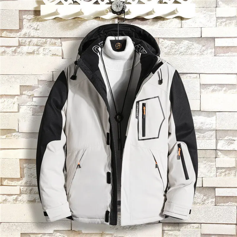 Winter Casual High Quality Thick Warm Men Hooded Cotton Coat Jacket Brand Clothing Parka Big Size S-5Xl Add Cotton To Thicken