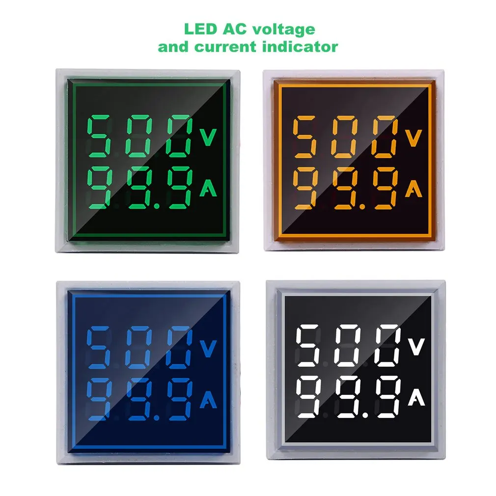 SINOTIMER светодиодный цифровой вольтметр Амперметр индикатор переменного тока 60 500