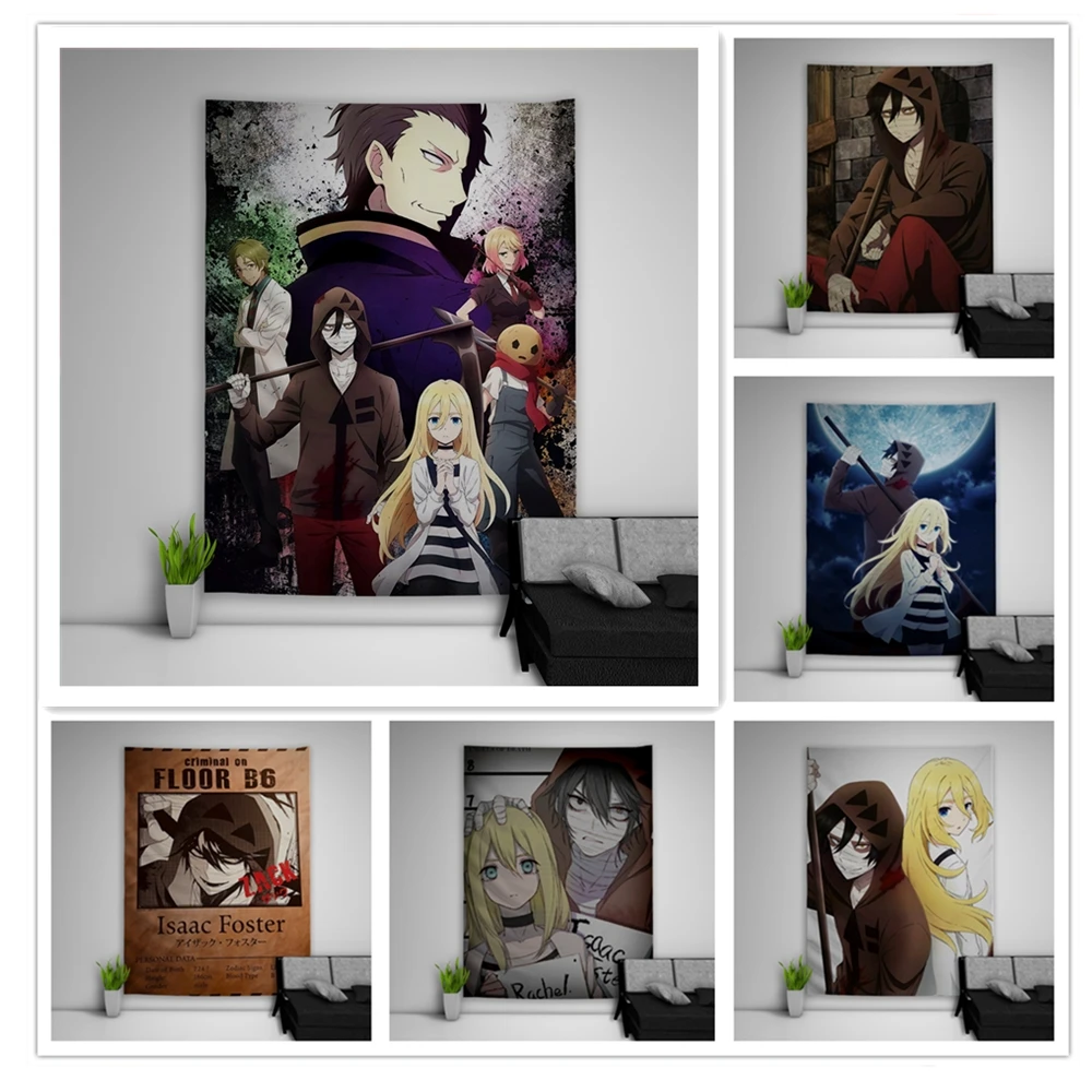 

Satsuriku no Tenshi Angels Of Death Tapestry Art Wall Hanging Sofa Table Bed Cover Home Decor Dorm Gift