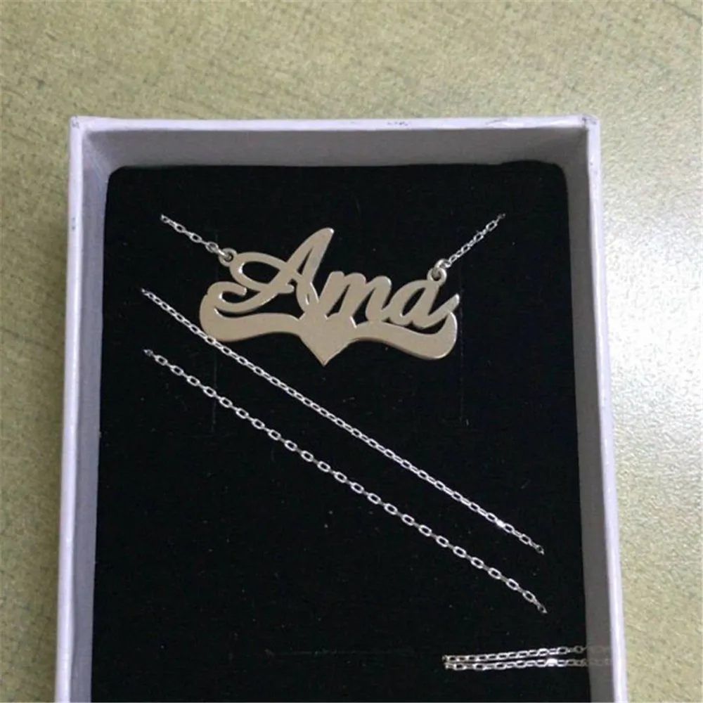 

Necklace Customized Name Necklace Personalized Stainless Steel Gold Choker Pendant Nameplate Necklace For Women Jewelry Gift