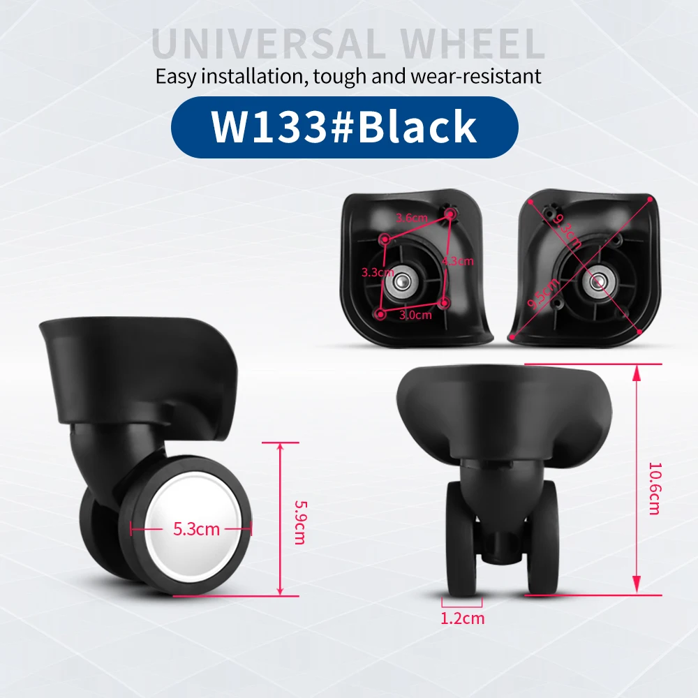 TANGYIPIN W133 Luggage universal wheels accessories trolley case suitcase roller pulley repair replacement one-piece wheel