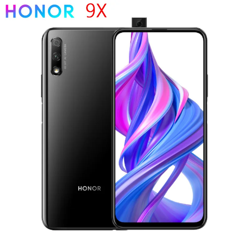 Honor 9X мобильный телефон Kirin 810 Android 9,0 6,5" 2340X1080 4 ГБ ОЗУ 64 Гб ПЗУ камера с подъемом МП